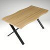 Jídelní set pro 6 osob 160x90 cm dub noha X černá židle VJS236-6C-S
