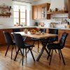 Jídelní set pro 6 osob 160x90 cm dub noha X černá židle VJS236 6C S (7)