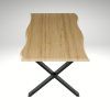 Jídelní set pro 6 osob 160x90 cm dub noha X černá židle VJS236-6C-S