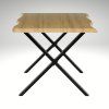 Jídelní set pro 6 osob 160x90 cm dub noha X černá židle VJS236-6C-S