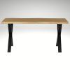 Jídelní set pro 6 osob 160x90 cm dub noha X černá židle VJS236-6C-S