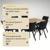 Jídelní set pro 6 osob 160x90 cm dub noha X černá židle VJS236 6C S (9)