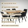 Jídelní set pro 6 osob 160x90 cm dub noha X černá židle VJS236 6C S (8)