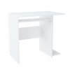 PC stolek 80x50 cm v bílé matné barvě s výsuvnou poličkou KN996-2