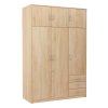 Šatní skříň 127 cm v dekoru dub sonoma se zásuvkami KN842