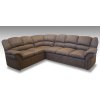 Rozkládací rohová sedačka v tmavě hnědé barvě typ levá KN183