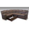 Rozkládací rohová sedačka v tmavě hnědé barvě typ levá KN183