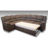Rozkládací rohová sedačka v tmavě hnědé barvě typ levá KN183