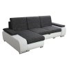 Rozkládací rohová sedačka v bílé a šedé barvě KN282