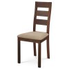 Jídelní židle dřevěná dekor ořech a potah béžová látka BC-2603 WAL-OBR1 new