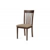 Jídelní židle dřevěná dekor ořech a potah krémová látka BC-3950 WAL-OBR1 new