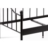 Postel jednolůžková 90x200 cm kovová černý matný lak APL100C
