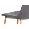 Jídelní židle šedá látka-ekokůže, kov dub AJZ138S