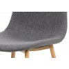 Jídelní židle šedá látka-ekokůže, kov dub AJZ138S