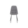 Jídelní židle očalouněná šedou ekokůží s designovým prošitím CT-393 GREY-1