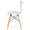 Jídelní židle bílý plast a dřevo natural CT-742 WT - 3