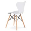 Jídelní židle bílý plast a dřevo natural CT-742 WT - 4