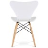 Jídelní židle bílý plast a dřevo natural CT-742 WT - 5