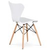 Jídelní židle bílý plast a dřevo natural CT-742 WT - 6
