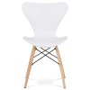 Jídelní židle bílý plast a dřevo natural CT-742 WT - 2
