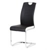 Jídelní židle chrom koženka černá s bílými boky AJZ156C