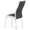 Jídelní židle chrom a šedá látka s bílou ekokůží DCL-433 GREY2 - 2