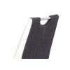 Jídelní židle chrom a šedá látka s bílou ekokůží DCL-444 GREY2-4