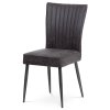 Jídelní židle v kombinaci imitace šedé kůže a broušeného nerezu HC-323 GREY3
