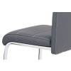 79149 8 jidelni zidle calounena sedou ekokuzi s bilym prositim s kovovou konstrukci hc 481 grey