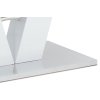 Rozkládací jídelní stůl 120+40x80 cm bílý lesk broušený nerez AJS129B