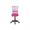 Kancelářská židle růžová mesh plastový kříž síťovina motiv AKZ133R