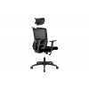 Kancelářská židle s podhlavníkem potah černá látka a síťovina mesh AKZ137C