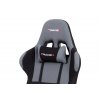 Herní křeslo potah šedá černá látka houpací mechanismus AKZ142S