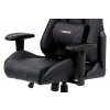 Kancelářská židle houpací mech. černá koženka plast. kříž AKZ143C