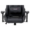 Kancelářská židle houpací mech. černá koženka plast. kříž AKZ143C