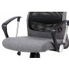 Kancelářská židle šedá látka a černá síťovina MESH houpací mech. AKZ164S