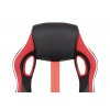 Kancelářská židle červená-černá-bílá ekokůže MESH houpací mech AKZ171CE