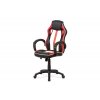 Kancelářská židle červená-černá-bílá ekokůže MESH houpací mech AKZ171CE