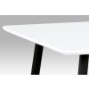 Jídelní stůl 120x80 cm, bílý mat + nohy černý lak MDT-672 WT-OBR2