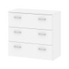 Komoda v bílé barvě se třemi zásuvkami F1085
