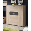 Skříňka s barem v dekoru dub sonoma/grafit lesk F1486