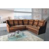 Rohová sedací souprava v hnědé barvě pravá F1448