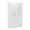 Skříň šatní š.116 cm bílá/bílý lesk SPACE 70409