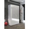 Skříň šatní š.116 cm bílá/bílý lesk SPACE 70409