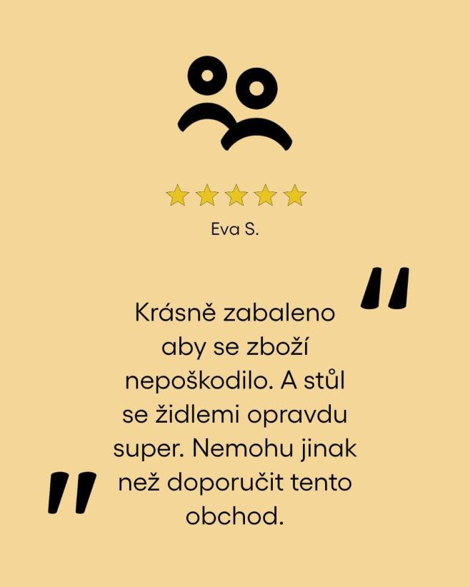 Vaše recenze jsou pro nás ta nejlepší odměna ⭐ Dodání do 24 hodin, pečlivě zabalené zboží, stůl se židlemi, který sedí na...