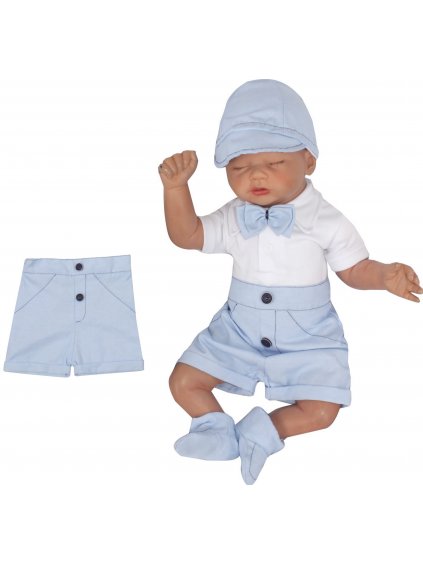 Elegantní látkové dětské šortky letní 56-86 modrá