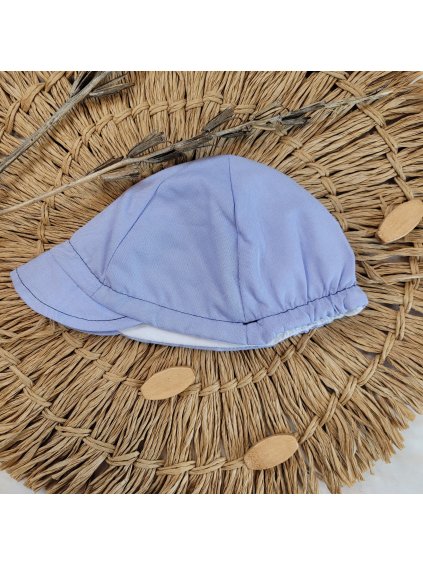 Letní elegantní látková čepice 56-86 modrá