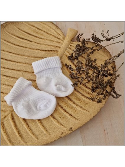 Ponožky dětské 0-3 3-6 6-9 měsíců bílá