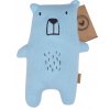 Bavlněná příze plyšový polštářek medvídek modrý