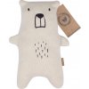 Bavlněný plyšový polštářek - medvídek pískový
